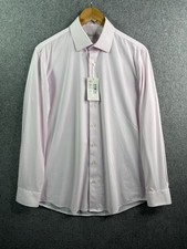 Collars  Co Apex Performance Pink Twill Long Sleeve Dress Shirt Mens Medium