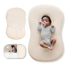 Snuggle Me Organic Lounger Curve Natural Baby Infant 0-6M New  Travel Bag