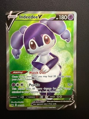 Indeedee V (Full Art) Ultra Rare SWSH01: Sword & Shield Base Set 192/202 NM