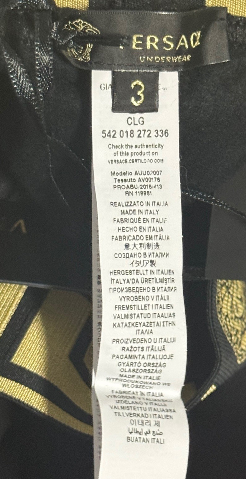 Versace Men’s Joggers Medusa Greca Black Gold Size 3 NWT thumbnail 8