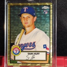 Marketplace image: 2021 Topps Chrome Platinum Anniversary Sam Huff #5 Rookie RC Super refractor 1/1