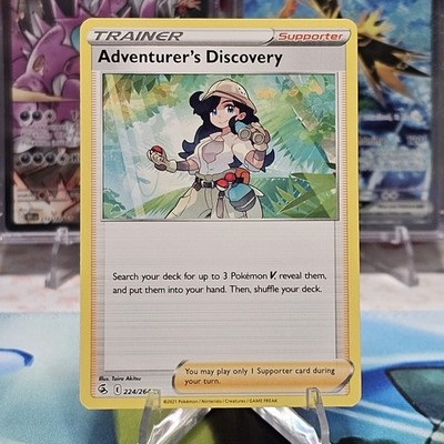 Adventurer's Discovery 224/264 Non-Holo SWSH08: Fusion Strike Pokemon TCG NM