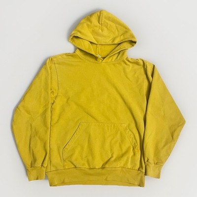 Los Angeles Apparel 14oz Hoodie Mens Small Yellow Heavy Pullover Made In USA