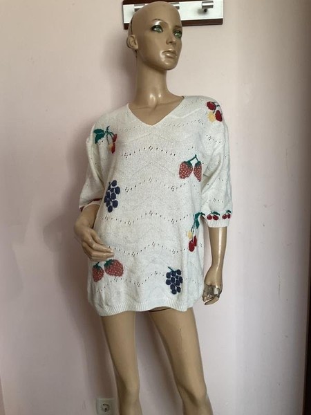 Women Etam Sweater Multicolor Knit 40 / L / 48