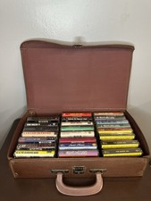 Lot Of 60s 70s 80s Music Cassette Tapes, With Brown Leather Case