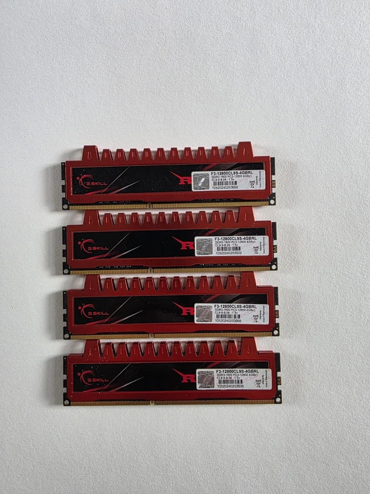 G.Skill Ripjaws ddr3 16gb (4x4gb) 1600mhz pc3-12800 cl9 desktop ram kit - Image 3 of 4