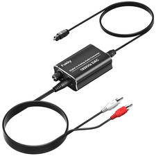 DAC Audio Hi-Fi/Dac, Con 1M Cavo RCA Jack/Cavo Ottico Audio Digitale, 192 Khz Ad