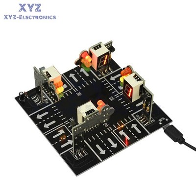 DC5V 1A Traffic Light Delay Design Signal Light DIY Kits Welding Practice