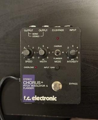 Vintage TC Electronic Stereo Chorus + Pitch Modulator & Flanger Effect Pedal