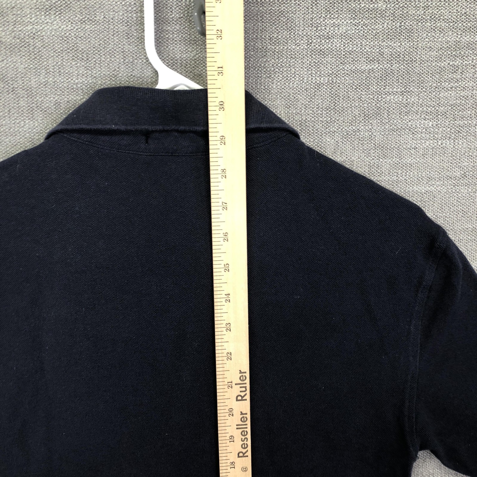 Burberry Brit Polo Shirt Mens XS Navy Blue Pique Embroidered Knight Logo Casual thumbnail 7