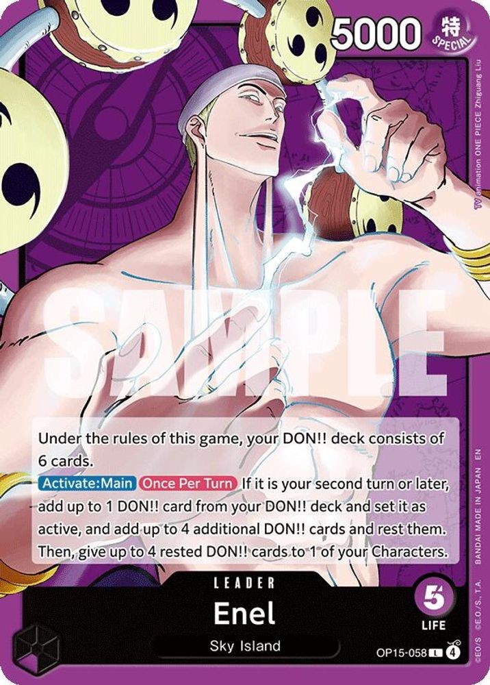 One Piece Adventure on Kami's Island Enel OP15-058 L NM/M