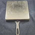 Antique Griswold #8 Square Fry Skillet 28 A Vtg Cast Iron Small Block Logo