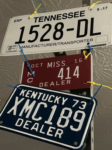 Tennessee Manufacturer Transporter License Plate Mint