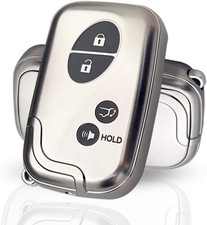 Key Fob Cover for Lexus RX350 RX450H GX460 ES350 IS250 LS460 4 Buttons B Silver