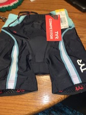 TYR Competitor Triathlon Tri Shorts Black 8 Inches Womens Size 6 NWT