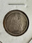 1886-S Seated Liberty Dime, EF
