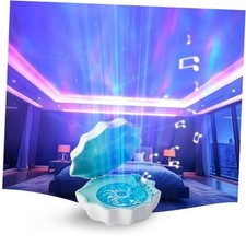 Northern Lights Projector, Night Light Projector for Bedroom Built-intooth Blue