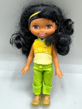 DS LOT A DRESSED BARBIE DOLL KELLY IN CLOTHING GREEN PANTS FRUIT TOP SHOES