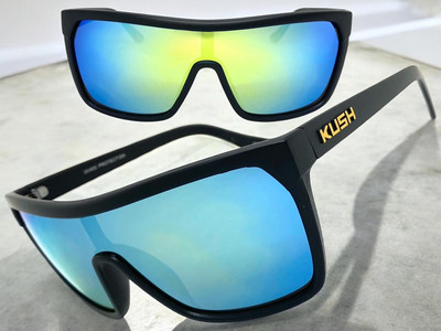 Übergröße Moderne Retro Wrap Shield Sportlich Kush Sonnenbrille Groß Rahmen