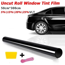 50x300CM Uncut Roll Window Tint Film 5%/15%/20%/25% VLT Car Home Office Glass US