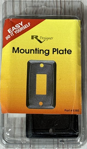 RV Designer Collection S385 Piastra Di Montaggio Per Interruttore A Bilanciere | Foro 2.9x1.4 Cm, Dimensioni Totali 9.5x4.1 Cm, Per Camper E Roulotte