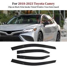 4PCS Window Visor Sun Rain Deflector Guard Black For Toyota Camry 2018-2024 US