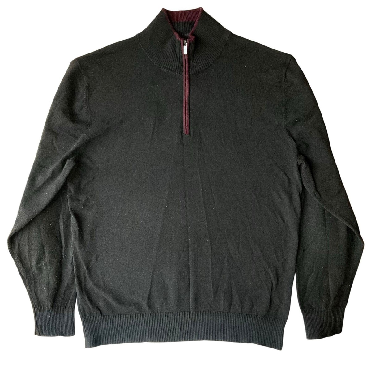 Half Zip Turtleneck Sweater With Zipper Men's Haggar Men Long 