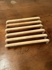 6 solid red oak drawer pulls 7" center to center