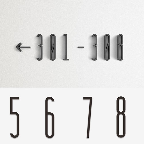 Acrylic House Door Numbers Address Plaques Self Adhesive Mailbox Sign Sticker x1