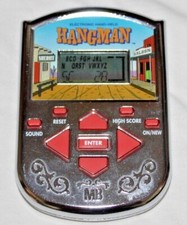 Hangman Electronic Handheld Game Vintage 1995 Milton Bradley Tested Works Silver