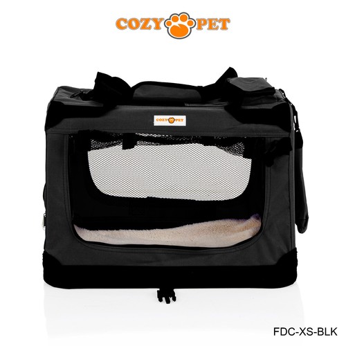Fabric Dog Crate Travel Cage Grey Black Blue Pink Cozy Pet Puppy Carrier Cat - Picture 27 of 312