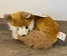 Sugar Loaf Beanies 6" Curled Up Fox Beanbag Plush Laying Down Long Tail Tags