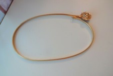 Vtg Signed ACCESSOCRAFT NY Gold Plated Lion Head Stretch Snake Buckle Belt