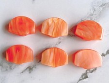 plastic button peg only fit for Gotoh Machine Head, Orange-Red color 6p FR18R