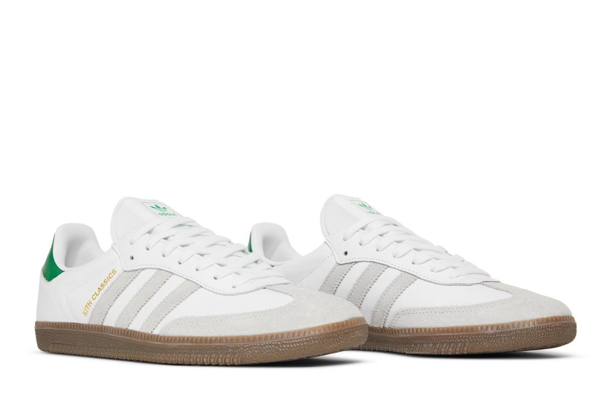 KITH x adidas Originals Samba OG White Green FX5398 Men's Size | eBay