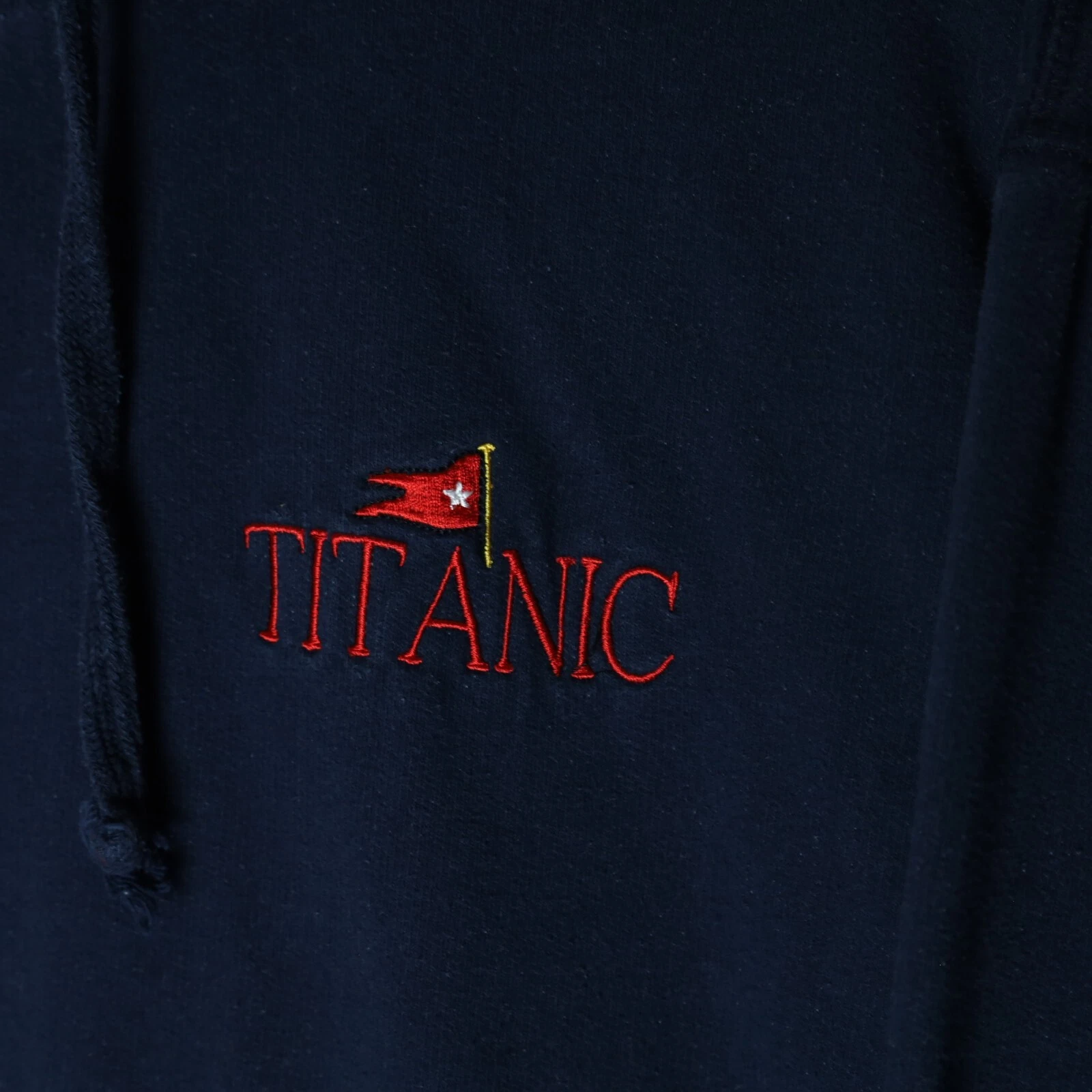VETEMENTS Felpa con cappuccio Basix of America adulti M blu scuro manica lunga pullover titanic