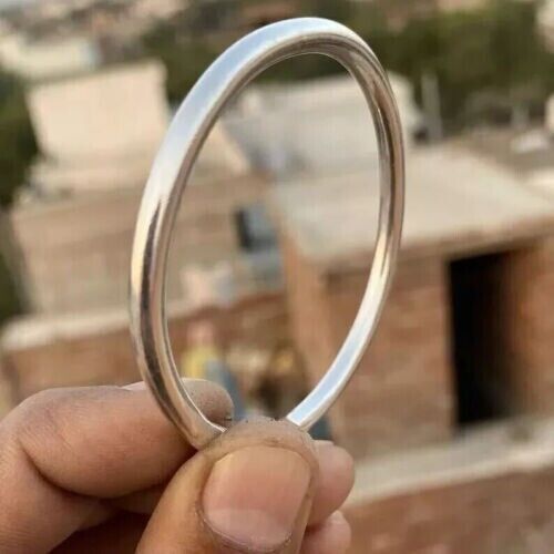 IN STOCK MASSIVE Heavy Thick Chunky Solid 925 Sterling Silver Bangle gift for he - Picture 2 of 12