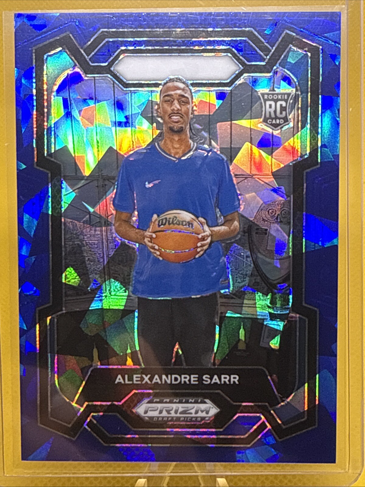 Alexandre Sarr 2024 Panini Prizm Draft Picks Blue Ice Prizms #/99 Rookie #52