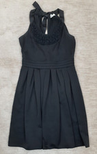 Ann Taylor Loft Women's Sz 2 Round Halter Neck Silky Knee Length Cocktail Dress