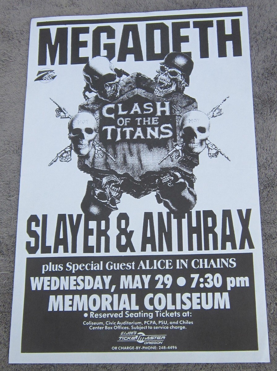 Original 1991 MEGADETH SLAYER ANTHRAX 11