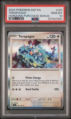 2024 Pokemon Terapagos Pokemon Center Stamped Promo PSA 10 #161