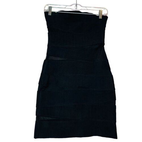 WOW Couture Black Bandage Bodycon Mini Dress Mesh Panels Sexy Clubwear Party S - Picture 4 of 13