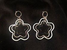 Flower Shape Three Layers Ear Clip- No Piercing Needed, Clip On. Used