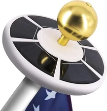 Solar Powered Flag Pole Light 26 LED Auto Active Super Bright Outdoor Waterproof