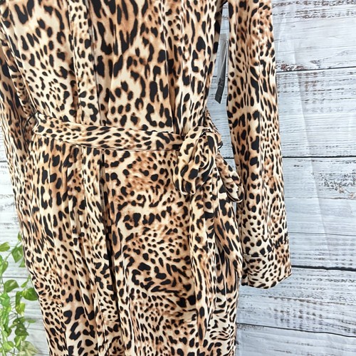 INC International Concepts Dress sz Small Black Brown Maisie Animal Slinky Knee - Picture 11 of 20