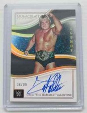 2023 Immaculate Collection WWE Greg The Hammer Valentine Legends Auto #36/99
