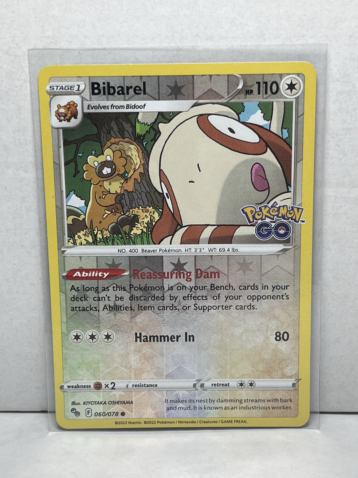 Bibarel 060/078 Pokémon GO Reverse Holo