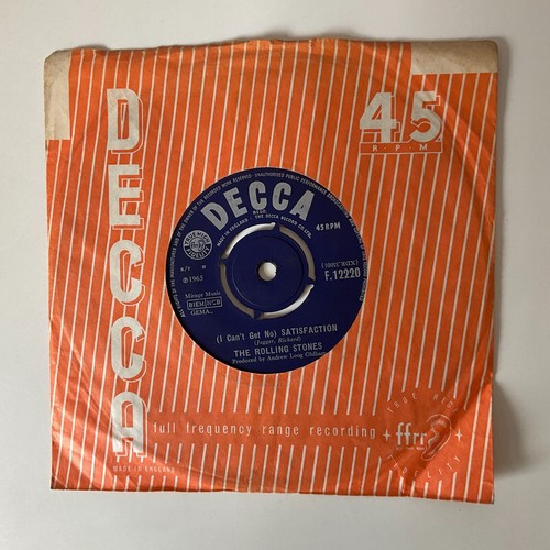 Rolling Stones - (I Can't Get No) Satisfaction UK 1965 Decca 45 VG+ Orig Sleeve - Picture 2 of 9