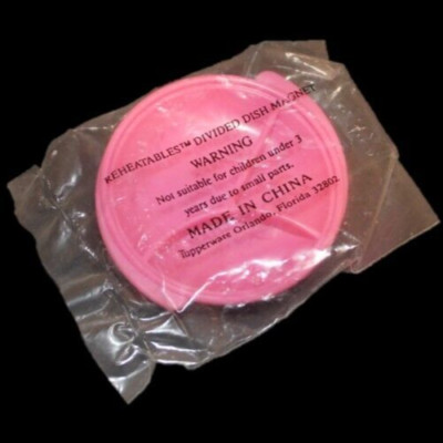Tupperware Reheatables Divided Dish Refrigerator Magnet Mini Gadget Pink  