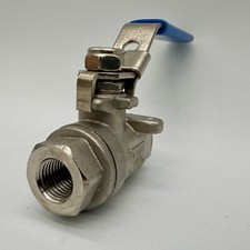 1/4" Inch Ball Valve Female NPT Stainless Steel 316 FULL PORT WOG 1000 Lockable